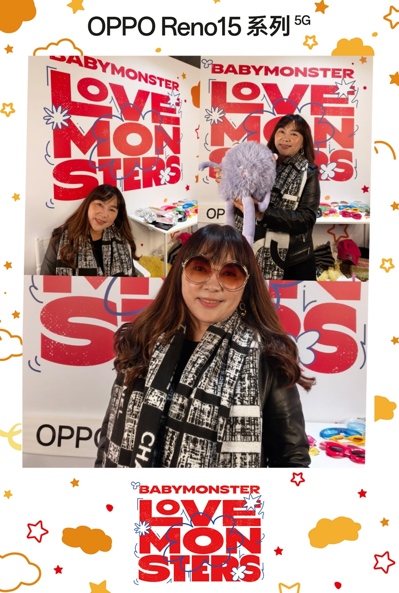 OPPO × BABYMONSTER concert activation — LOVE MONSTERS branded strip