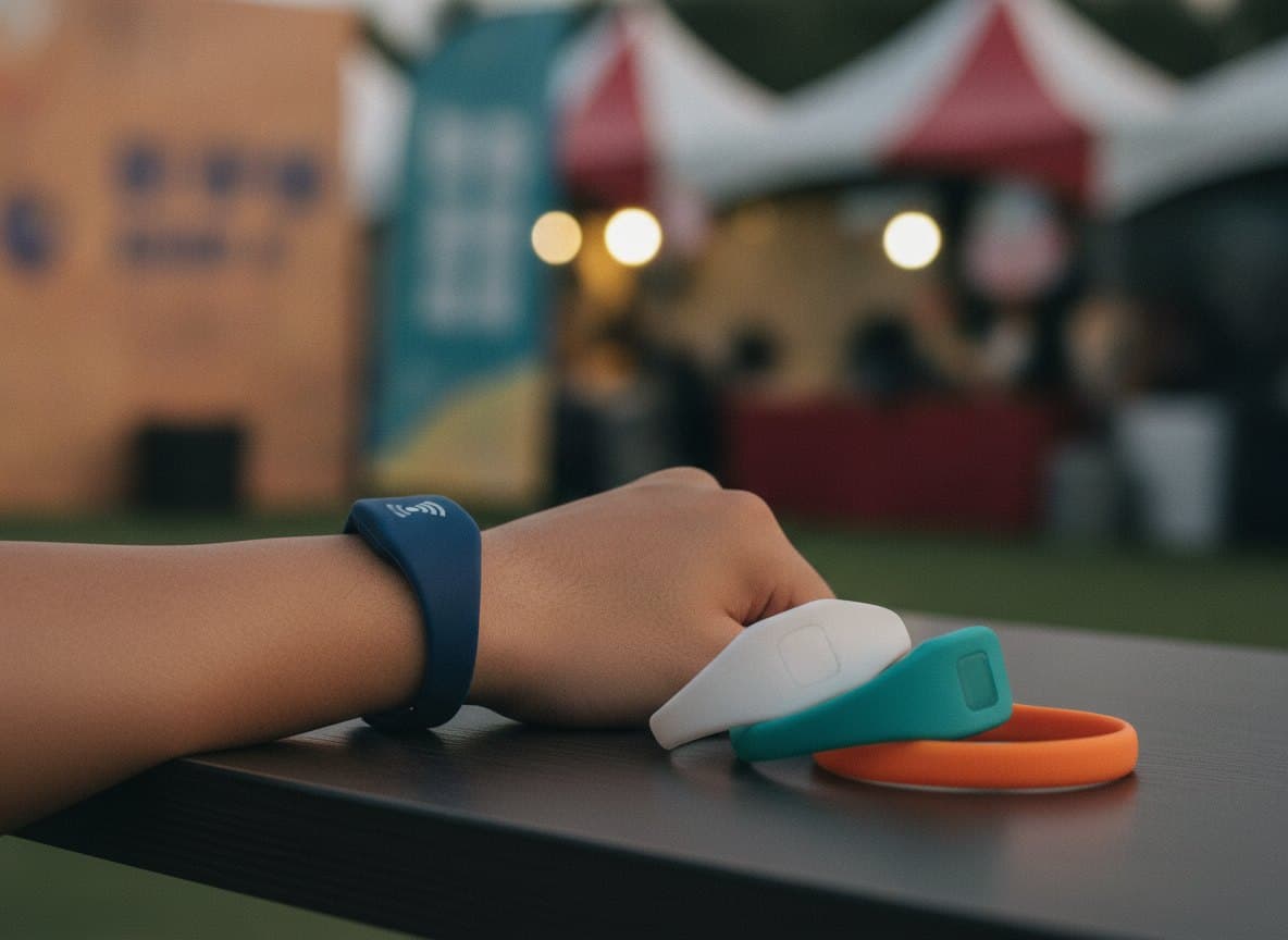 Silicone RFID wristband, soft and durable with the chip embedded in the strap