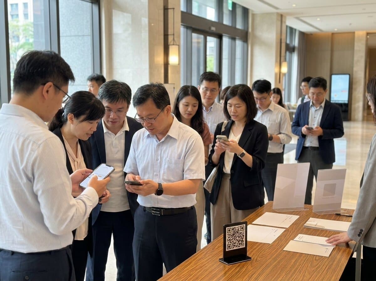Guests playing while queuing at check-in