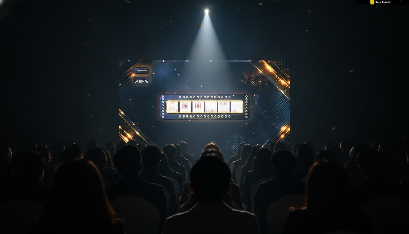 In the dark, the whole crowd looks up at the big screen, holding its breath for the reels to stop