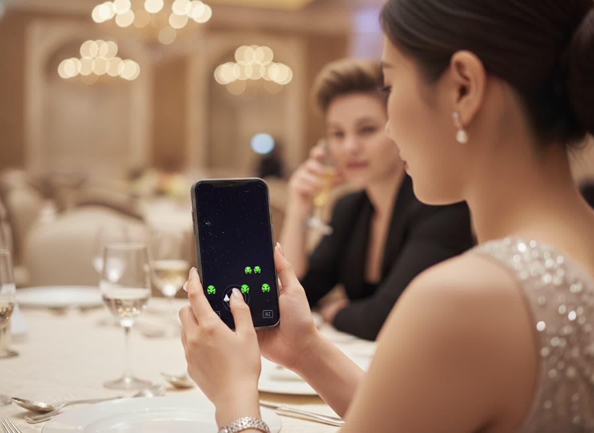 Your phone is the fighter controls — move and fire, instantly intuitive