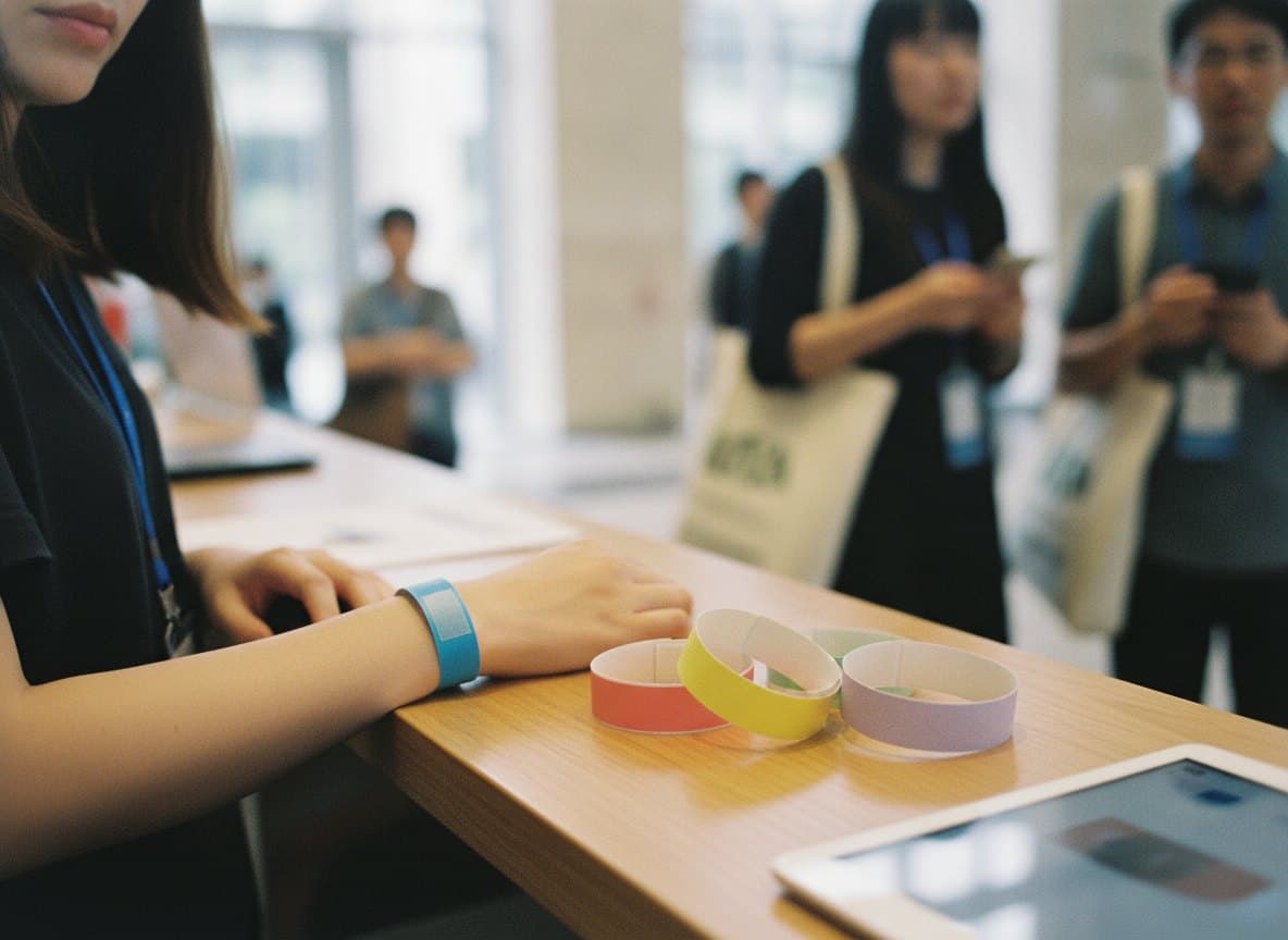 Tyvek paper RFID wristbands with adhesive closure, full-colour printable